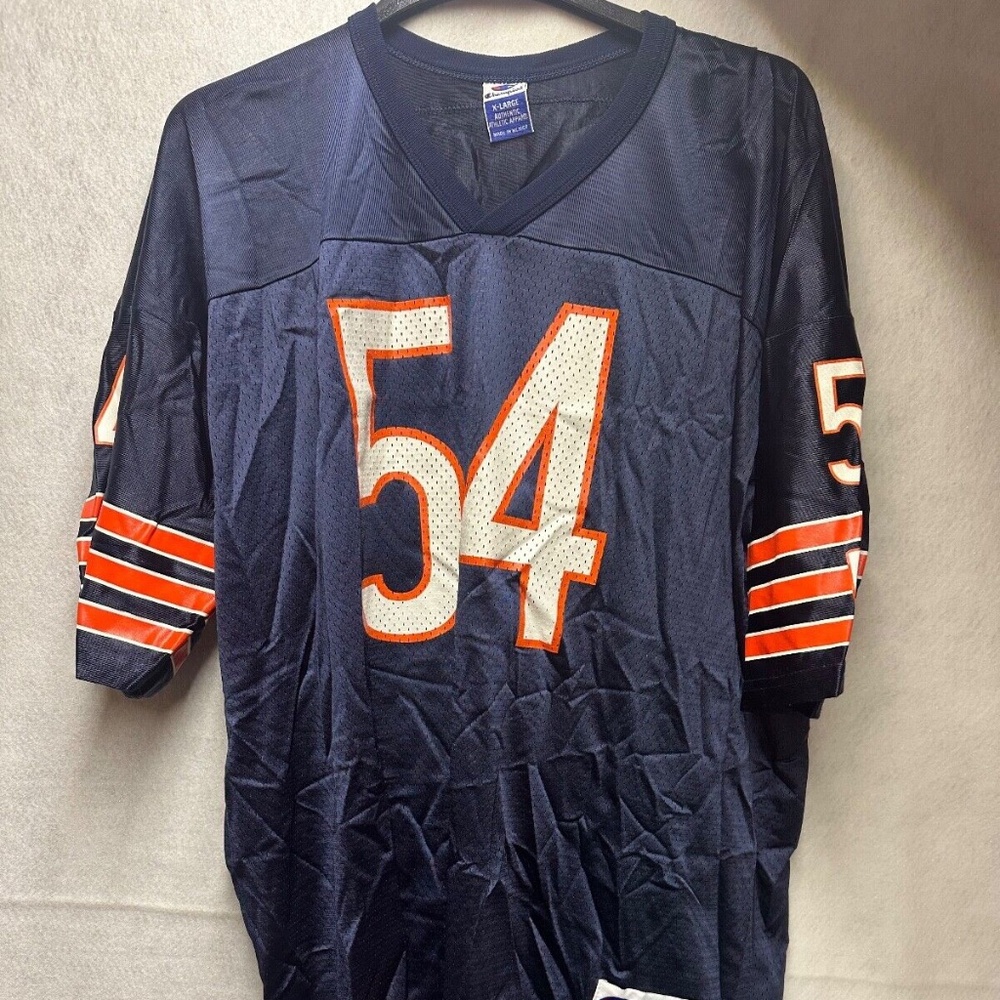 Vintage Brian Urlacher #54 Chicago Bears Navy CHAMPION Jersey SZ 48 (XL) Cool